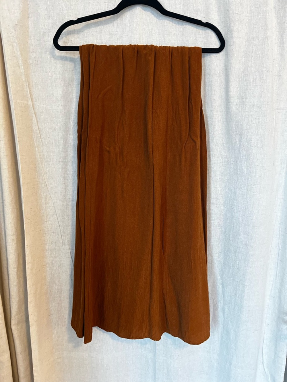 Women's Rust Brown Midi Skirt